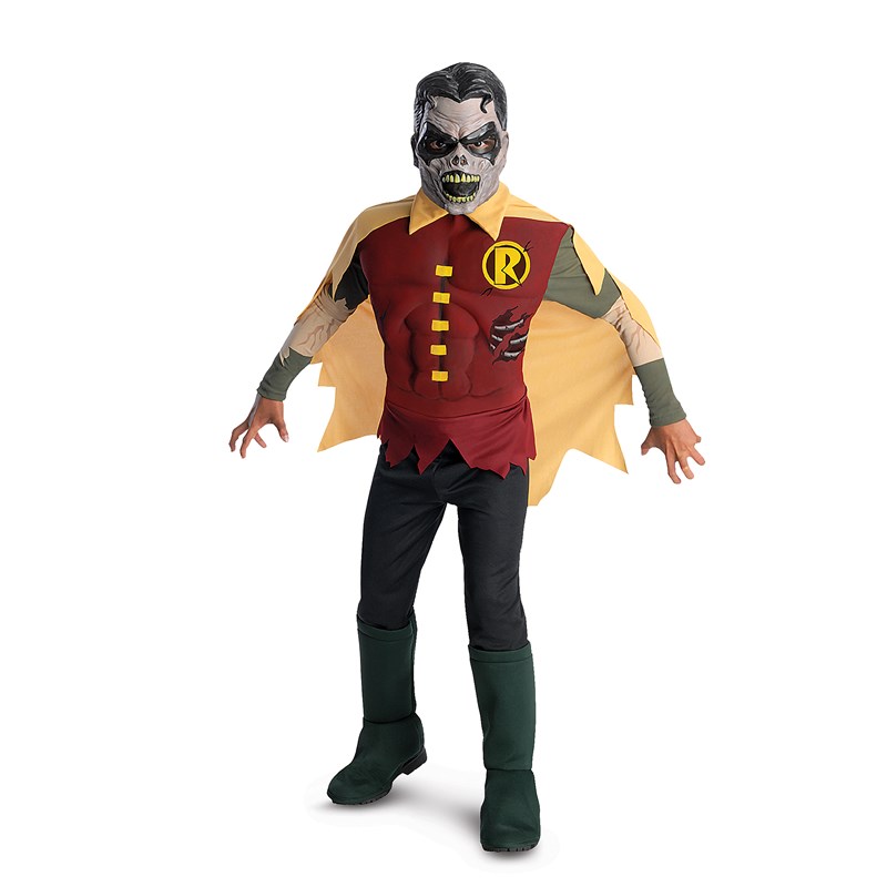 The Blackest Night Deluxe Zombie Robin Child Costume for the 2022 Costume season.