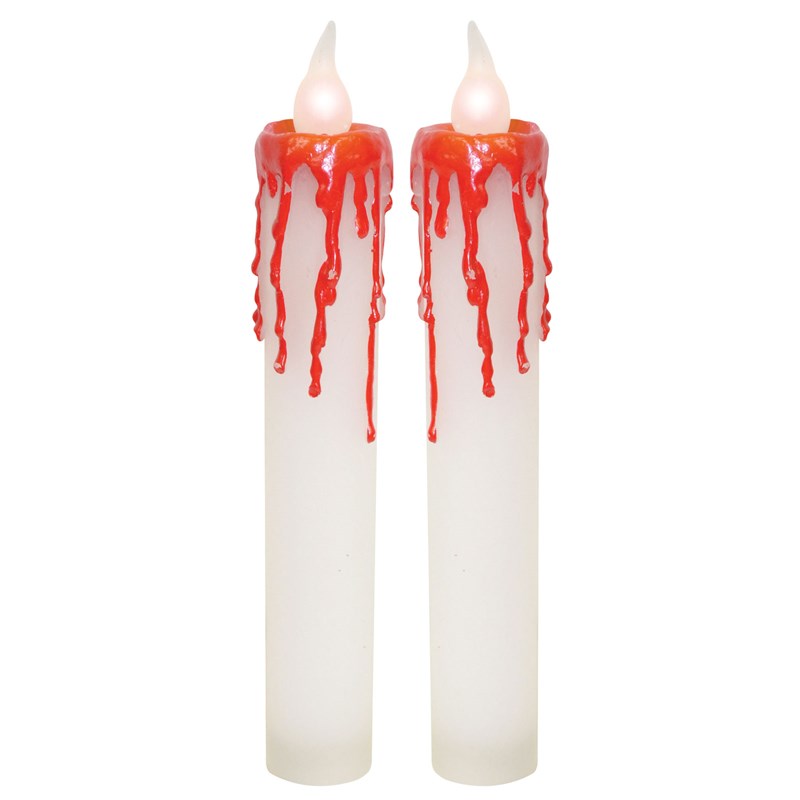 White Candles with Dripping Blood for the 2022 Costume season.
