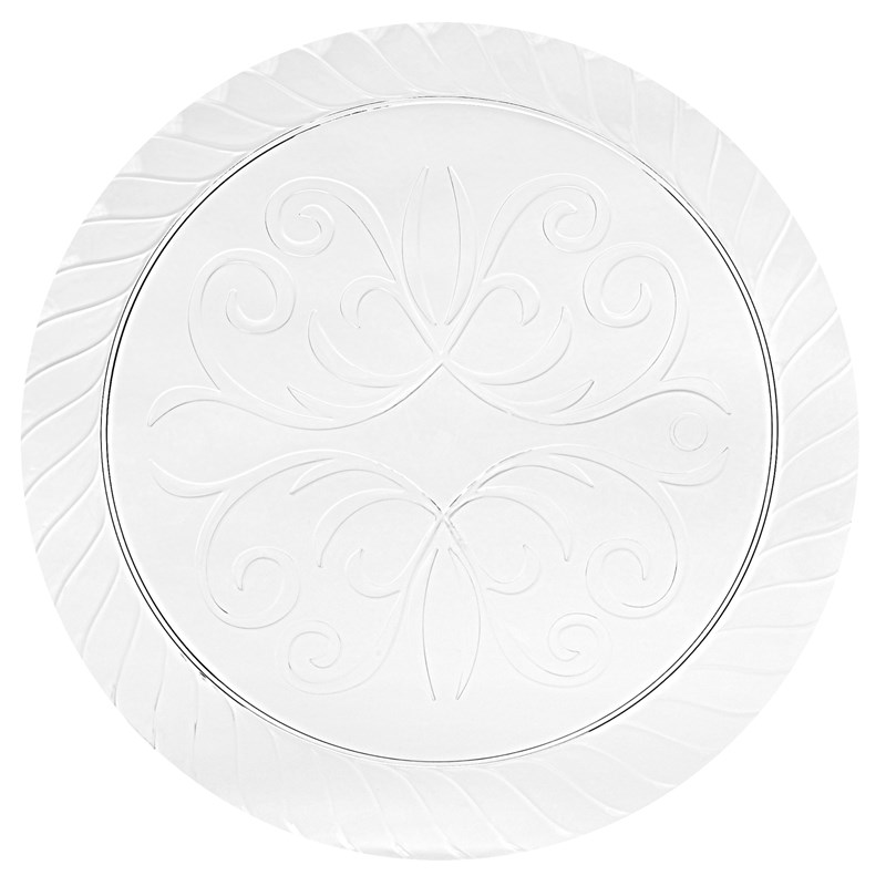 Clear Plastic Fluted Dinner Plates (10 count) for the 2022 Costume season.