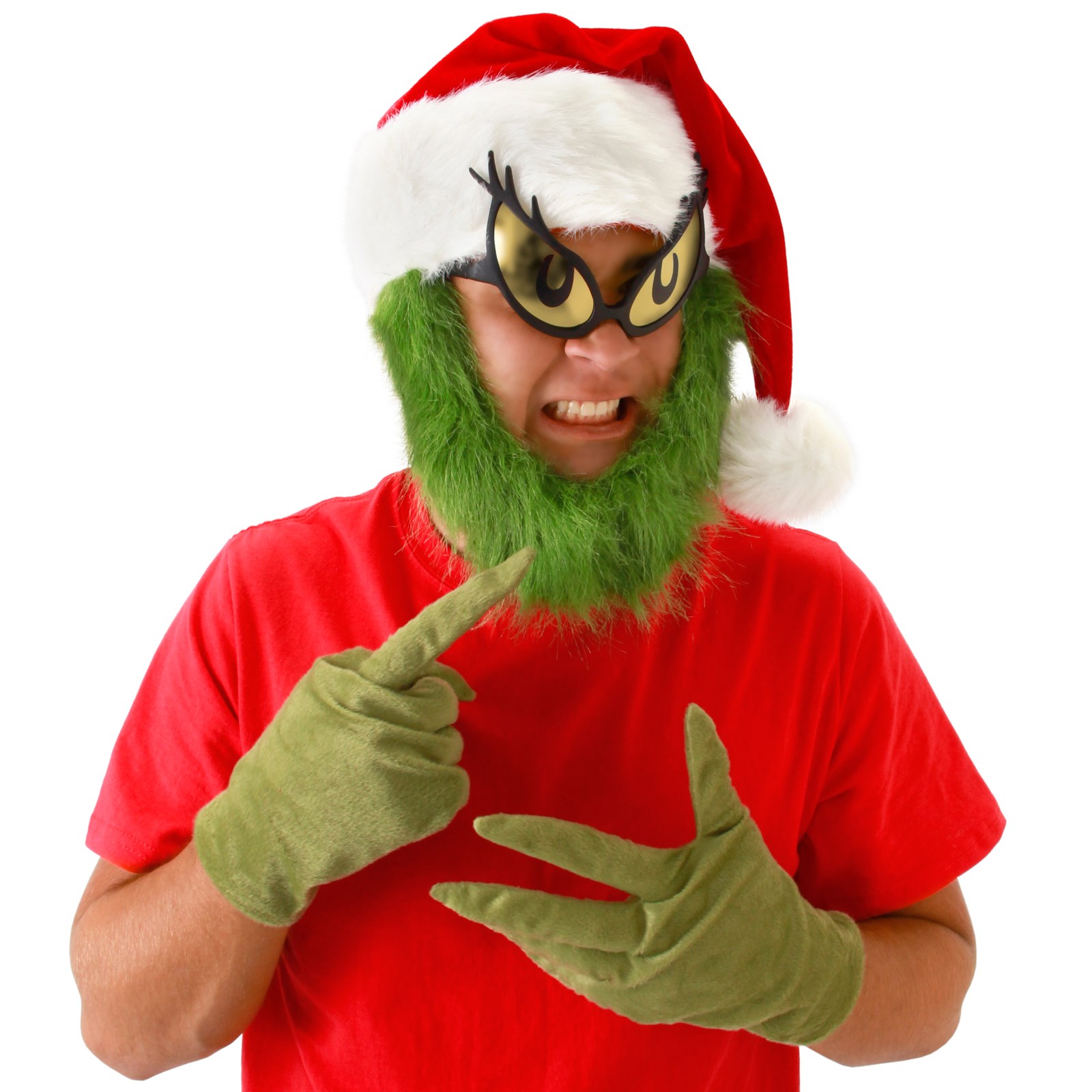 Dr. Seuss Grinch Hat with Beard Adult