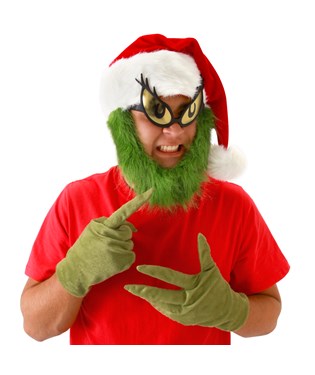 Dr. Seuss Grinch Hat with Beard Adult