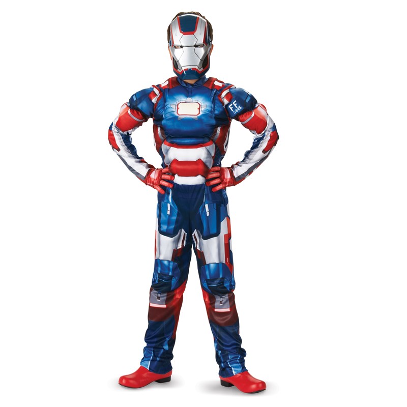 Iron Man 3 Patriot Classic Muscle Toddler  and  Child Costume for the 2022 Costume season.