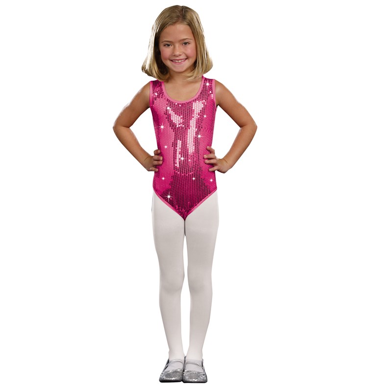 Kids Pink Sequin Leotard for the 2022 Costume season.