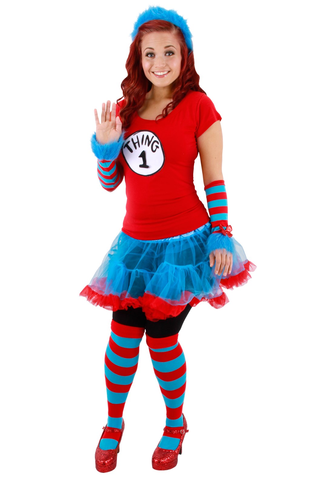 Cat In The Hat Thing 1 or Thing 2 Tutu Adult Costume