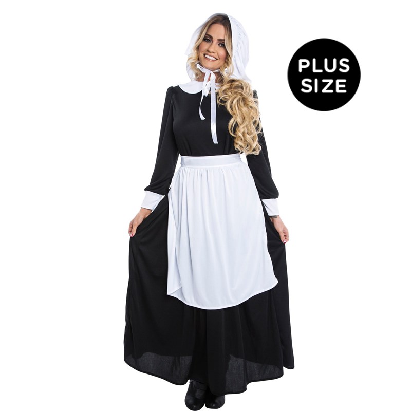 Pilgrim Woman Adult Plus Costume for the 2022 Costume season.
