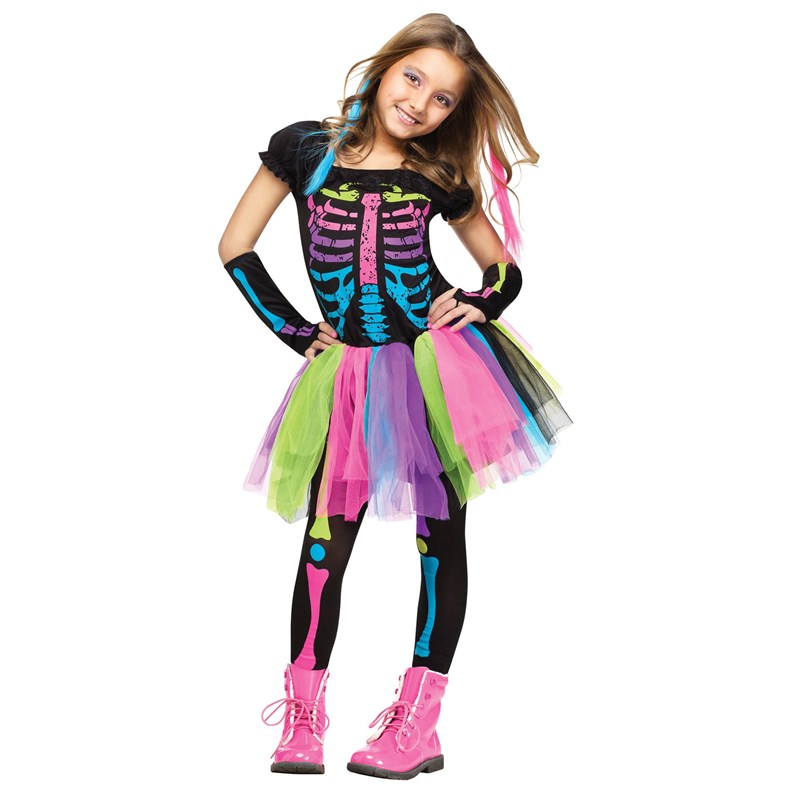 Funky Punk Skeleton Child Costume for the 2022 Costume season.