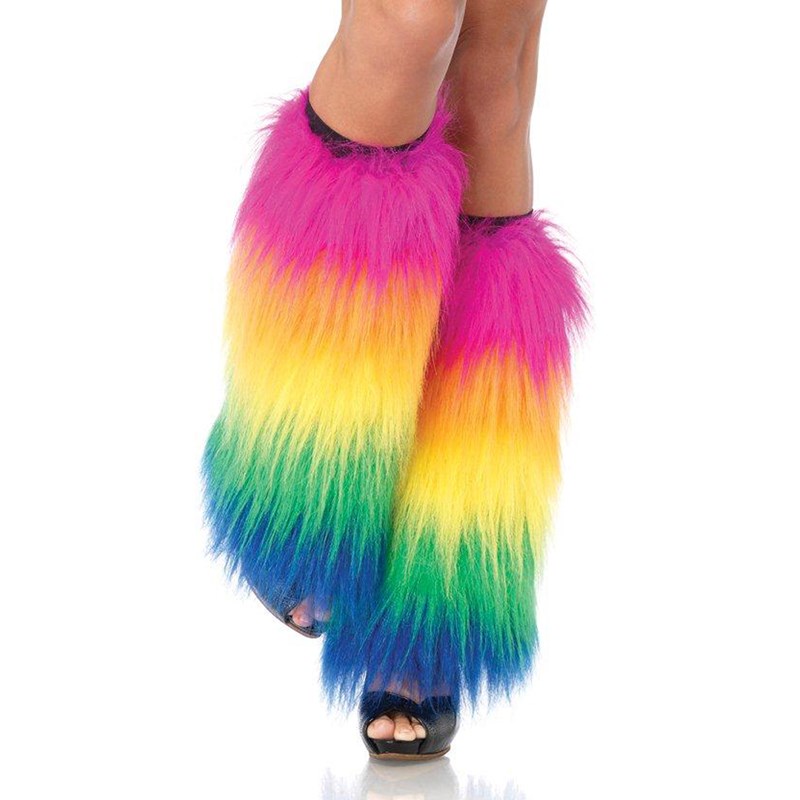 Rainbow Adult Leg Warmers for the 2022 Costume season.