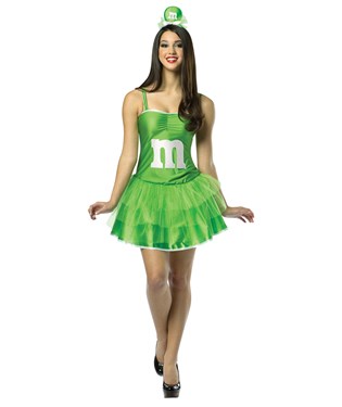 M&MS Green Adult Party Dress
