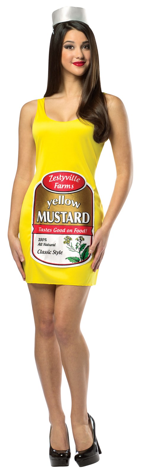 Zestyville Mustard Adult Tank Dress