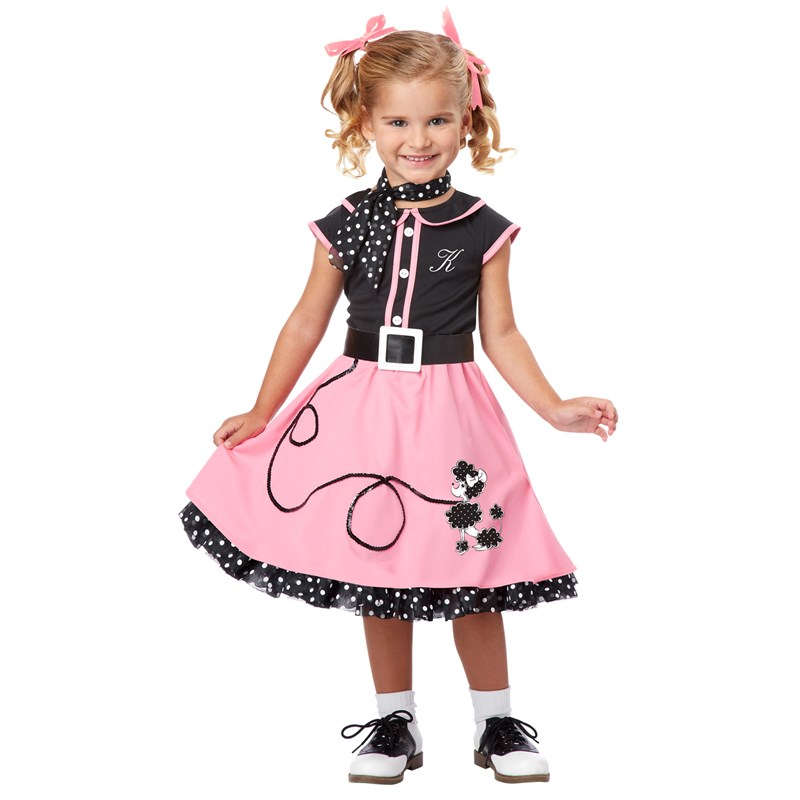 50s Poodle Cutie Toddler  and  Child Costume for the 2022 Costume season.