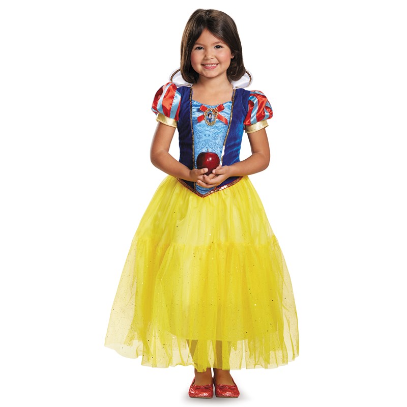 Disney Snow White Deluxe Sparkle Toddler  and  Child Costume for the 2022 Costume season.