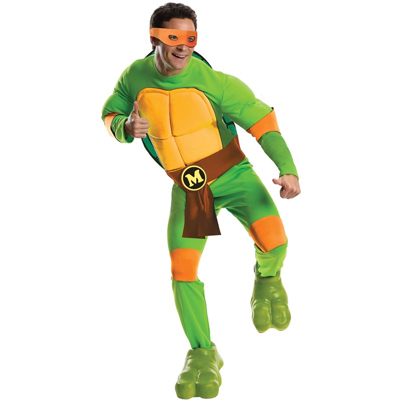 Teenage Mutant Ninja Turtles Deluxe Michelangelo Adult Costume for the 2022 Costume season.
