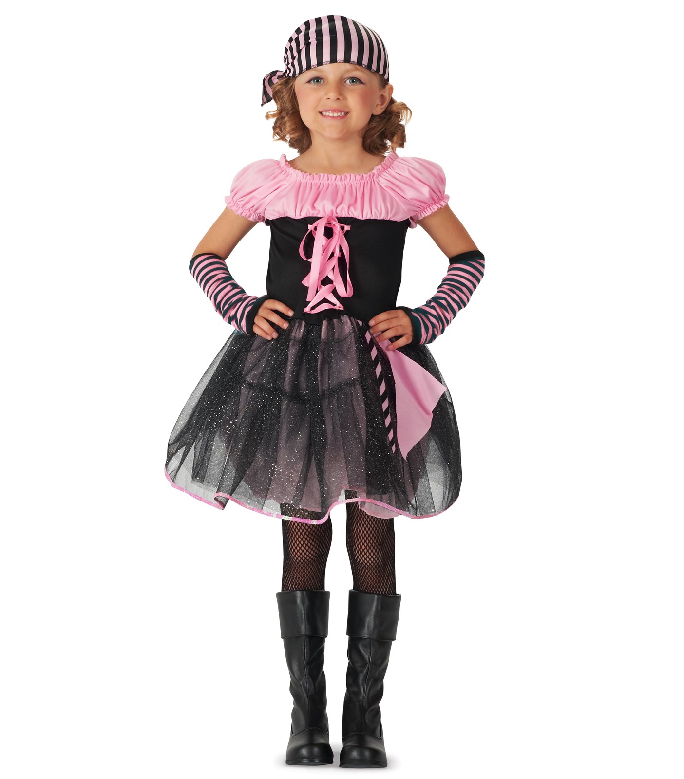 Deluxe Pink Skull Pirate Child Costume