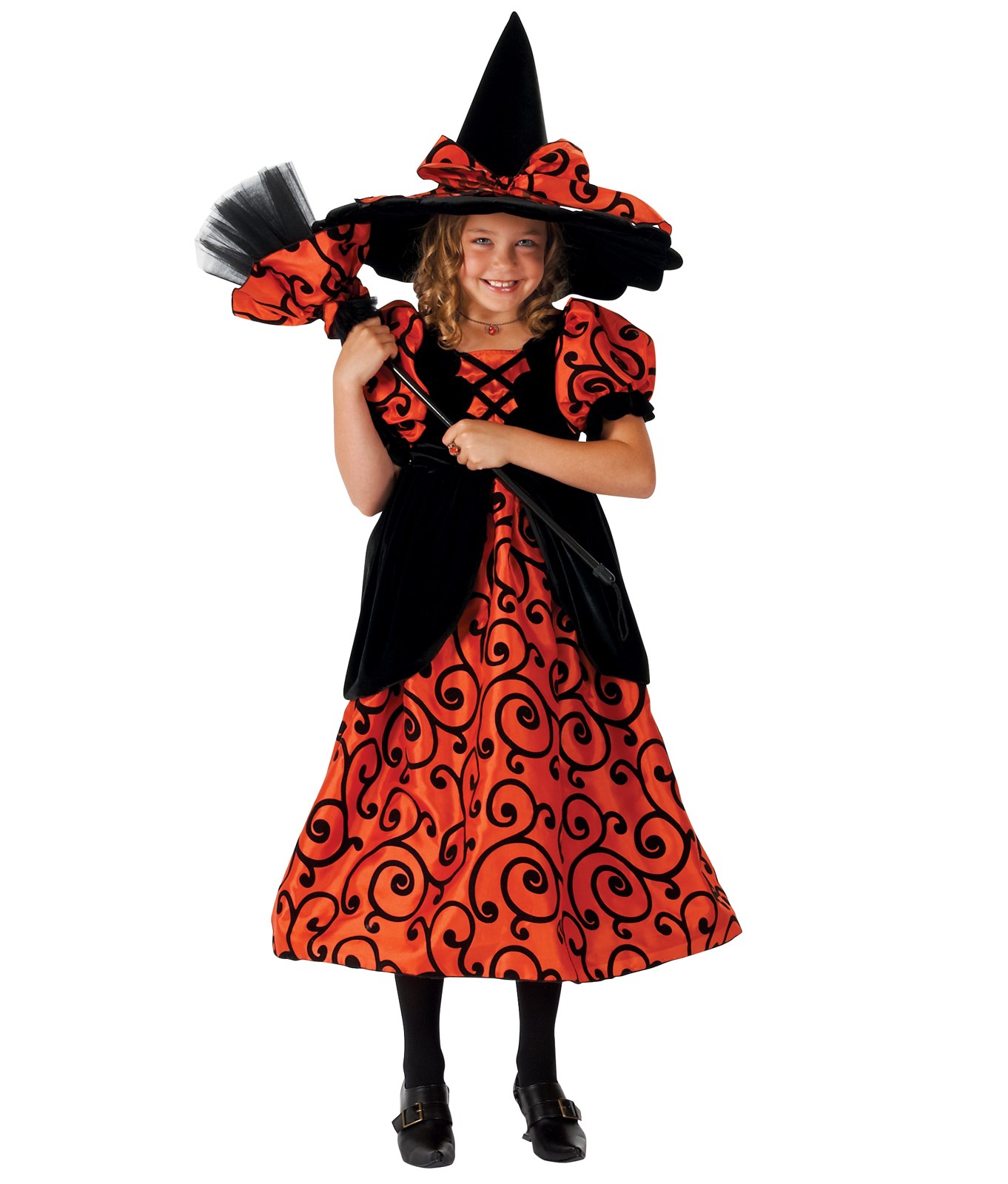 Trick or Treat Witch Dress and Hat Kids Costume