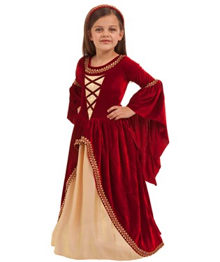 Crimson Renaissance Princess Kids Costume