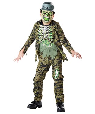 Nuclear Soldier Zombie Child Costume