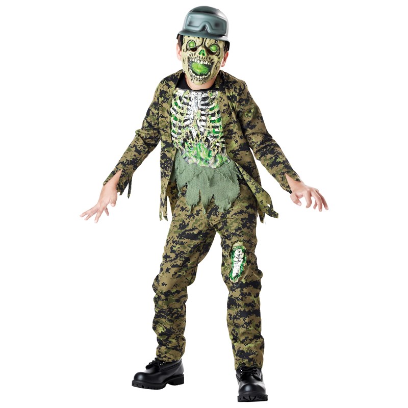 Nuclear Soldier Zombie Child Costume for the 2022 Costume season.