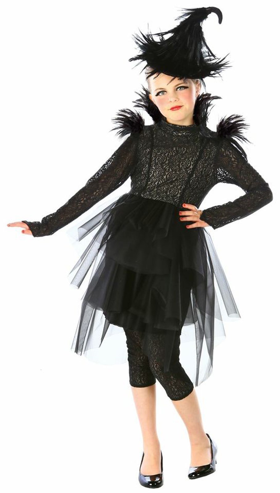 Black Feather Witch Tween Costume