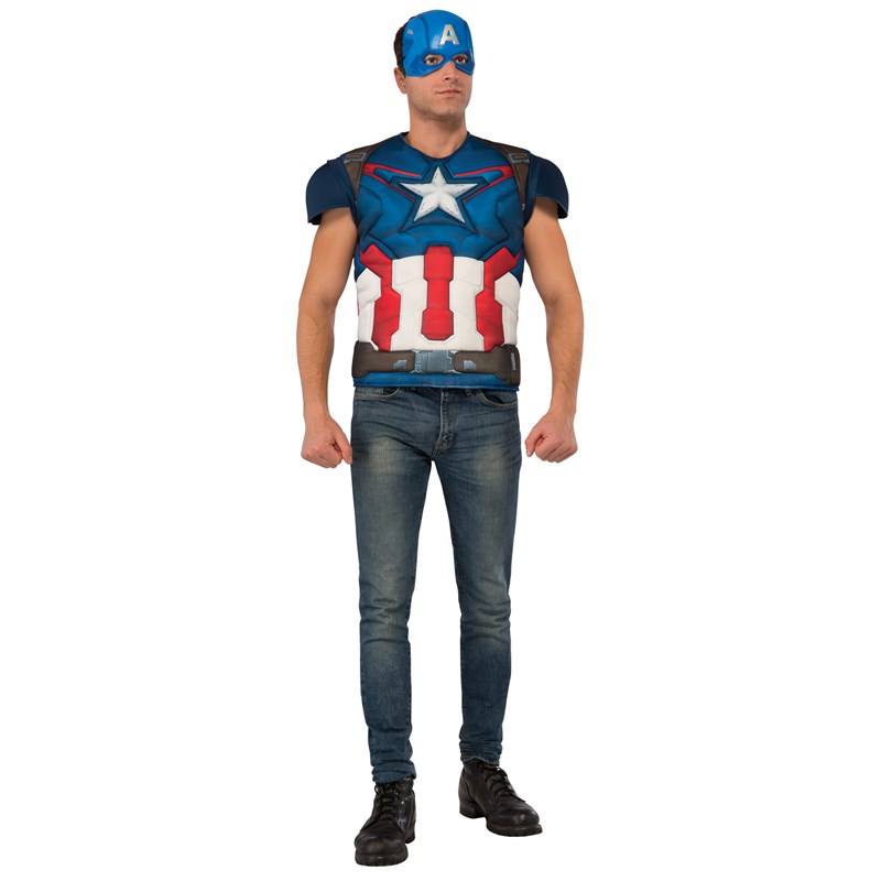 Captain America The Winter Soldier Retro Muscle Shirt Costume Kit Adult for the 2022 Costume season.