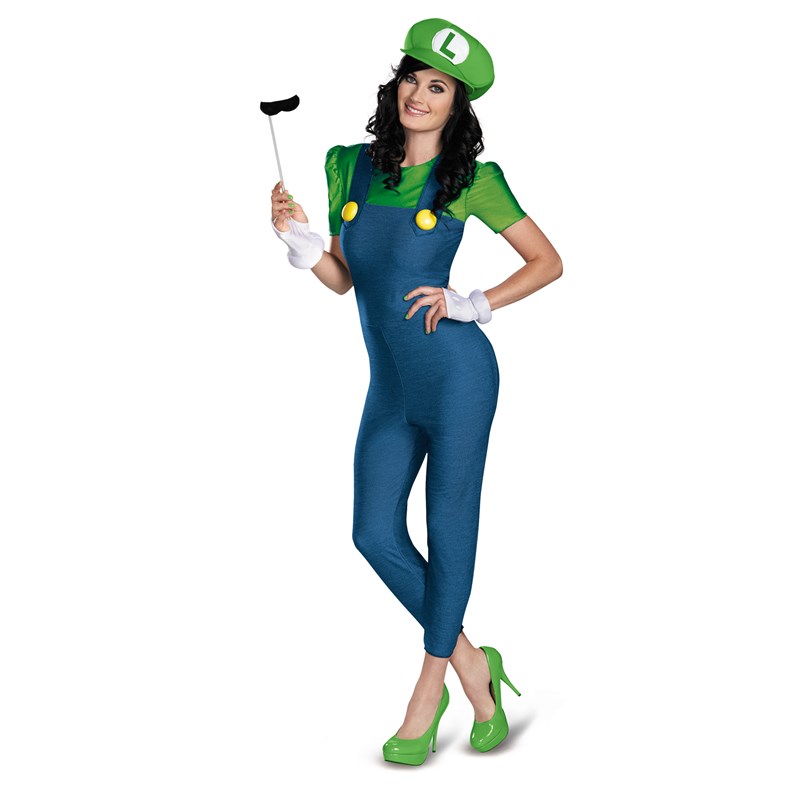 Super Mario Brothers   Deluxe Female Luigi Costume for the 2022 Costume season.