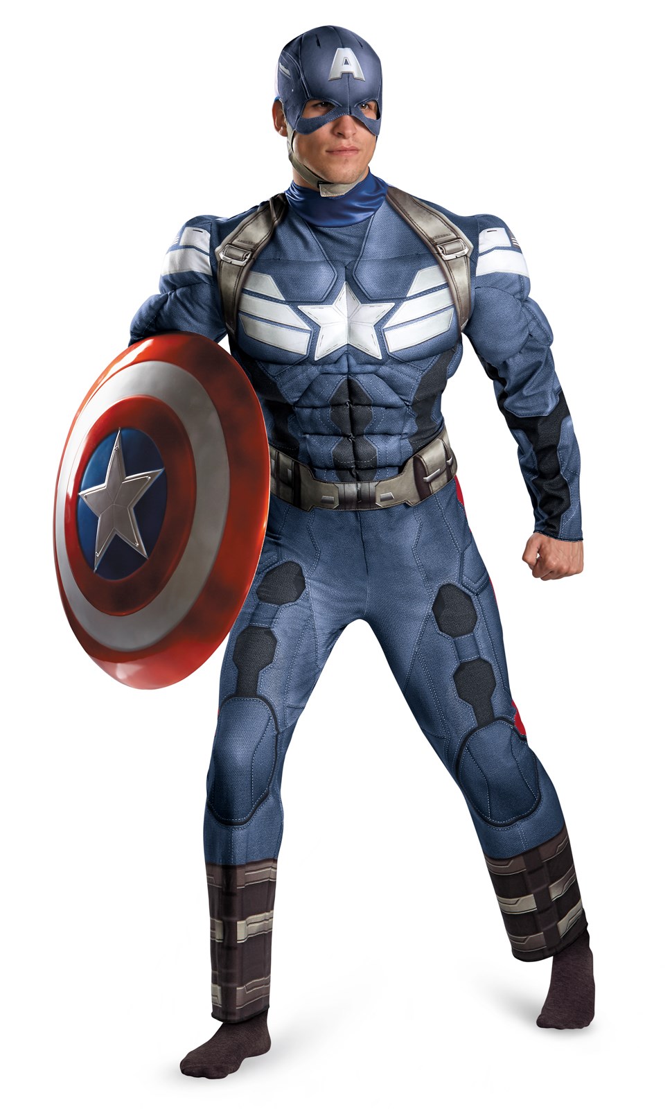 Captain America The Winter Soldier - Captain America Muscle Chest Plus Size Costume