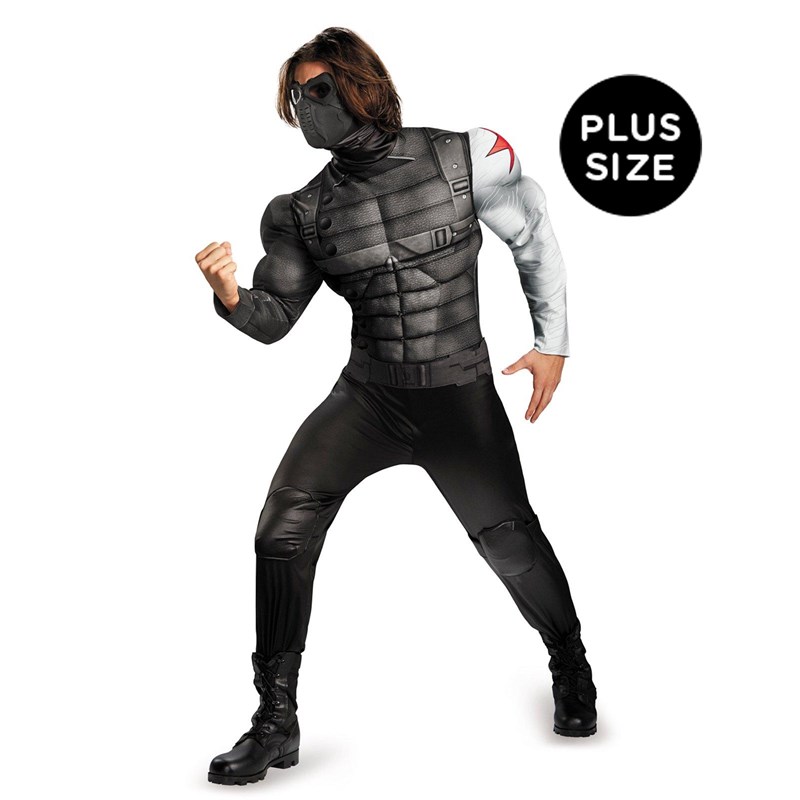 Captain America The Winter Soldier   Winter Soldier Muscle Chest Plus Size Costume for the 2022 Costume season.