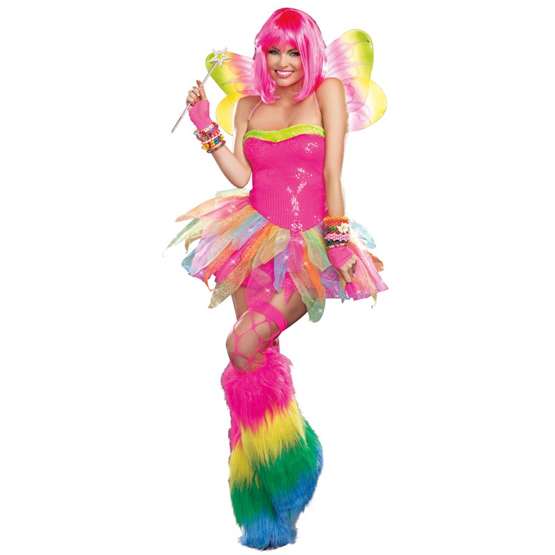 Rainbow Fairy Rave Dress for the 2022 Costume season.