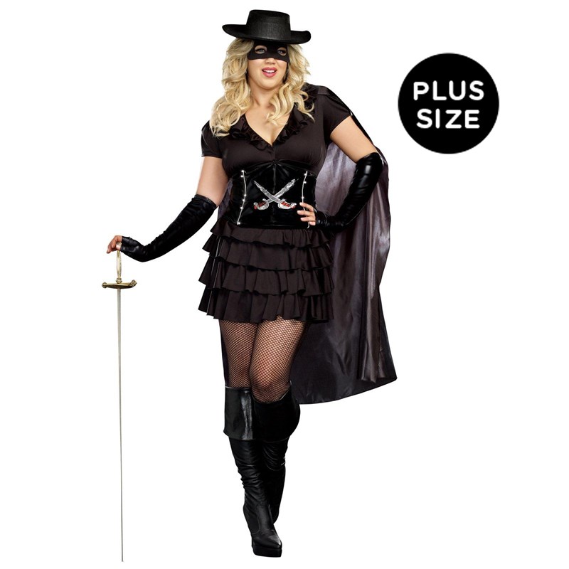 Double Edged Diva Zorro Plus Size Dress for the 2022 Costume season.