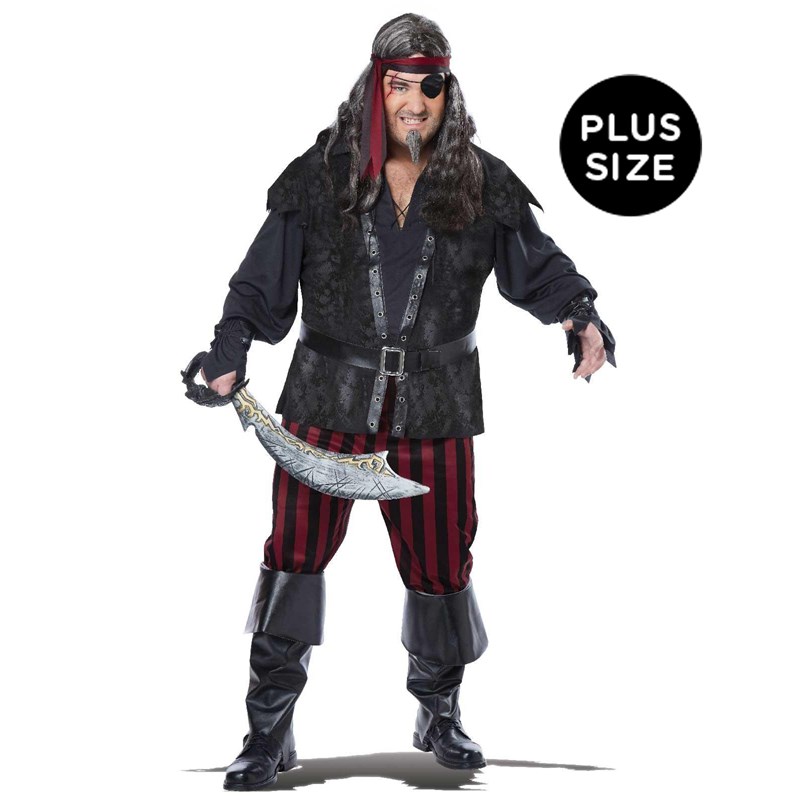 Ruthless Pirate Rogue Adult Plus Size Costume for the 2022 Costume season.