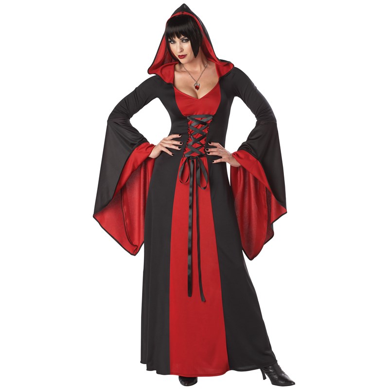 Red and Black Deluxe Hooded Robe for the 2022 Costume season.