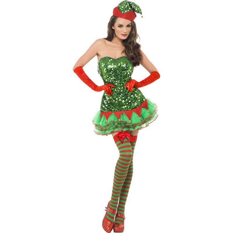 Fever Womens Sequin Elf Dress Costume for the 2022 Costume season.