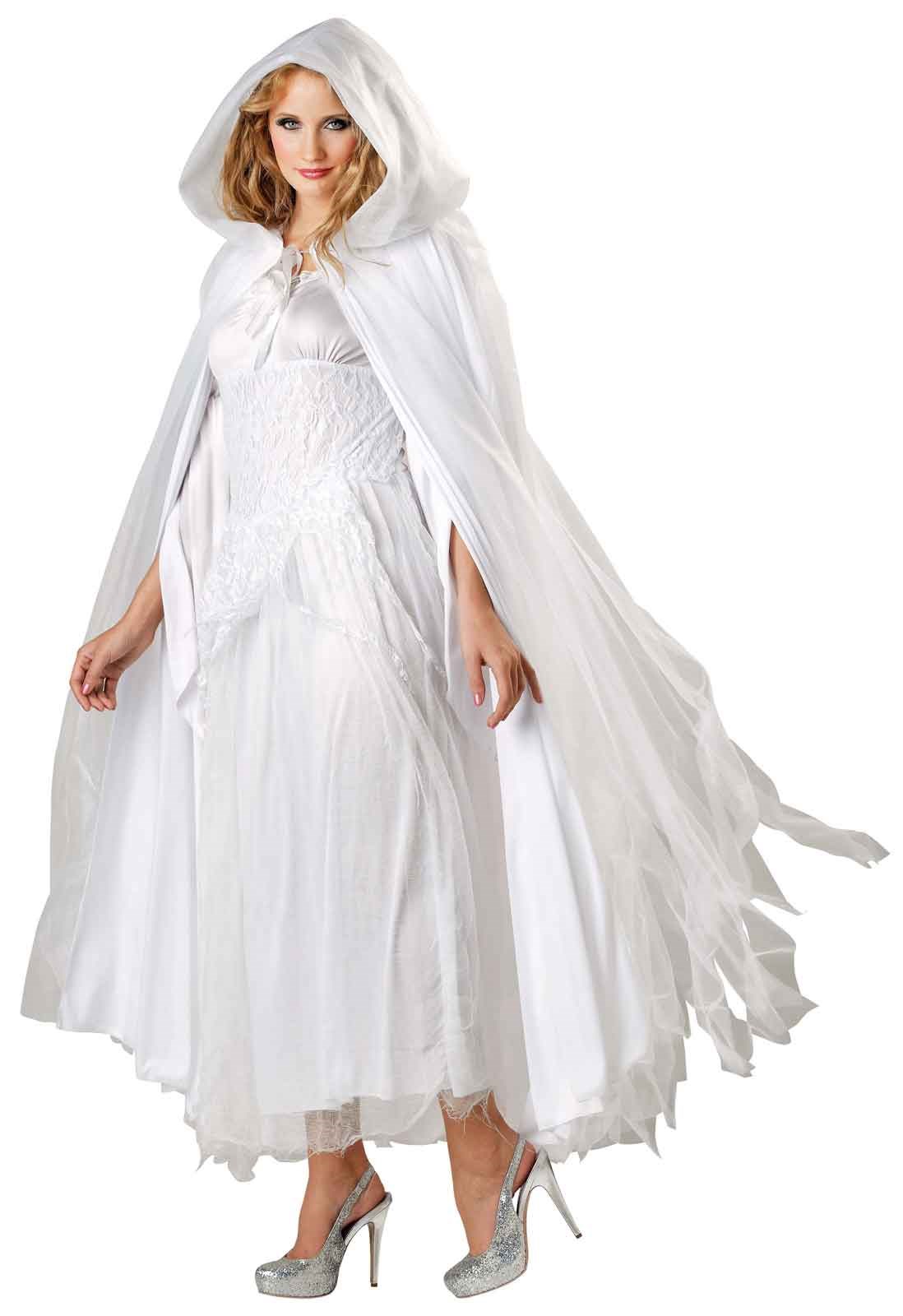 Haunted Ghostly White Costume Cape