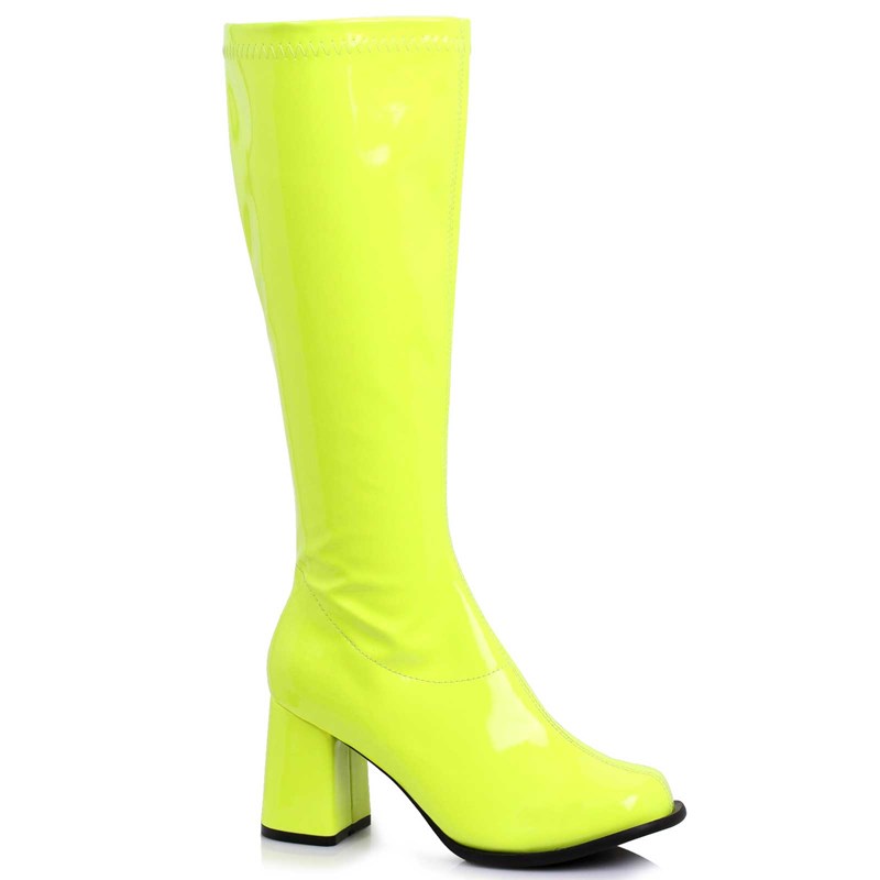 Neon Yellow Womens Gogo Boots for the 2022 Costume season.