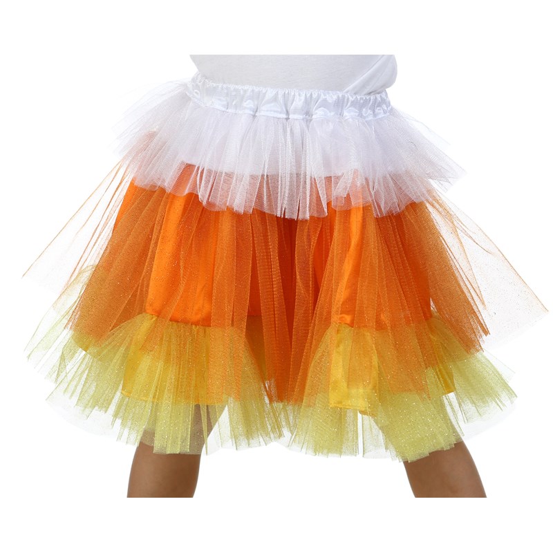 Deluxe Candy Corn Glitter Skirt for the 2022 Costume season.