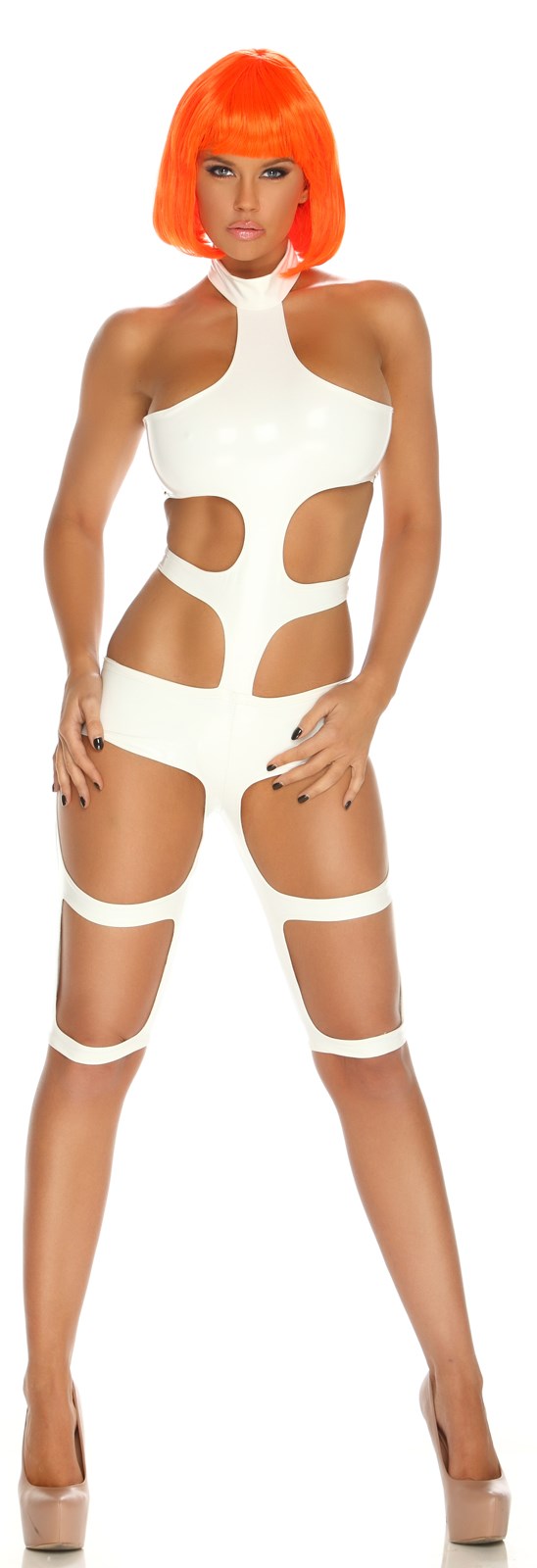 Sexy White Adult Bodysuit Costume