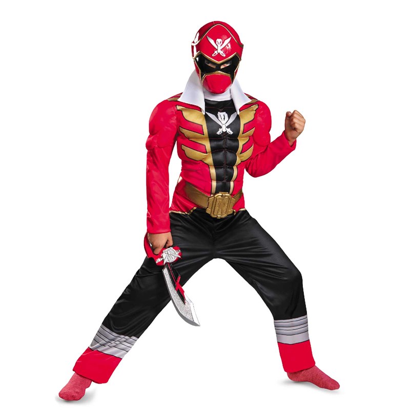 Power Ranger Super Megaforce Red Ranger Muscle Kids Costume for the 2015 Costume season.