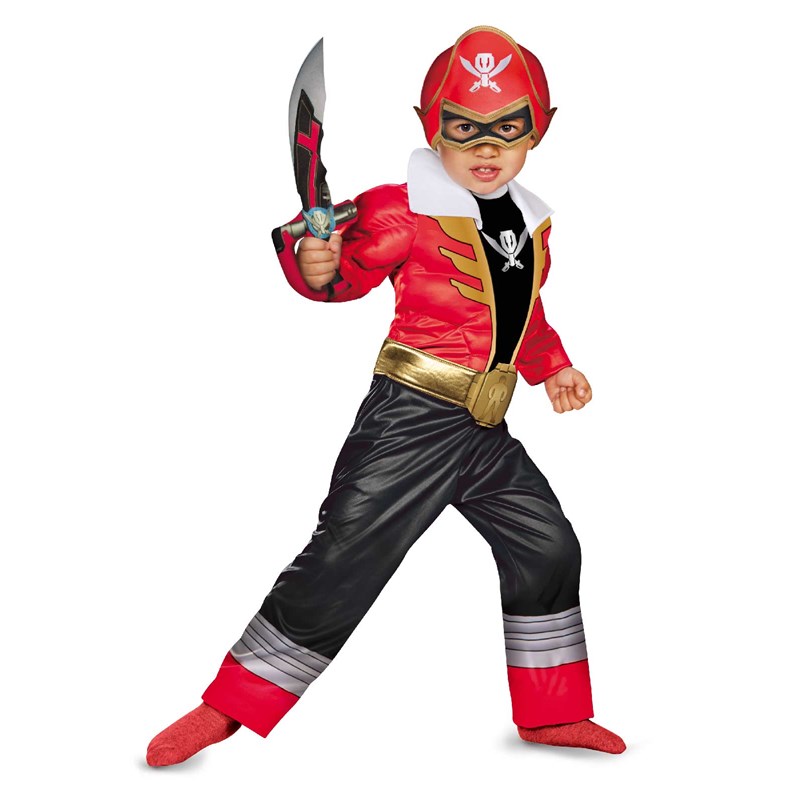 Power Ranger Super Megaforce Red Ranger Toddler  and  Child Muscle Costume for the 2022 Costume season.