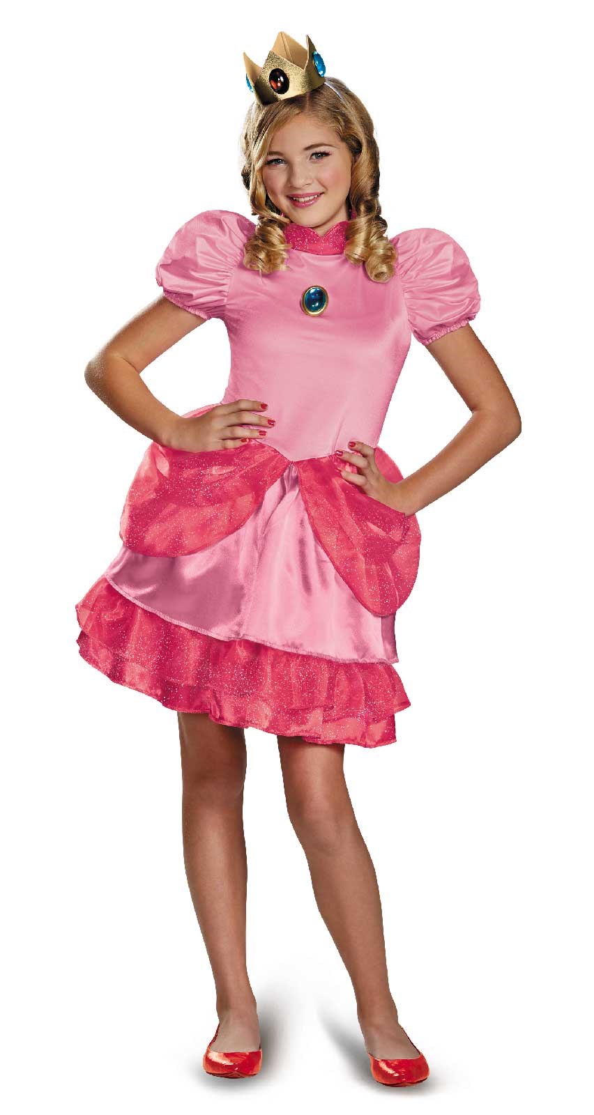 Super Mario Brothers Tween Princess Peach Costume