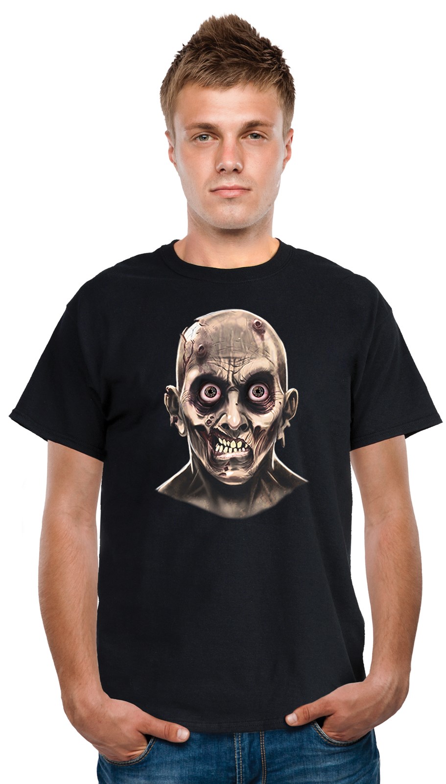 Frantic Zombie Eyeballs Shirt Adult