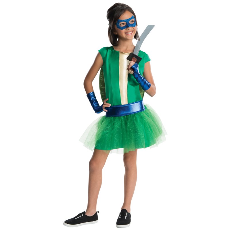 TMNT   Deluxe Leonardo Girl Tutu Kids Costume for the 2022 Costume season.