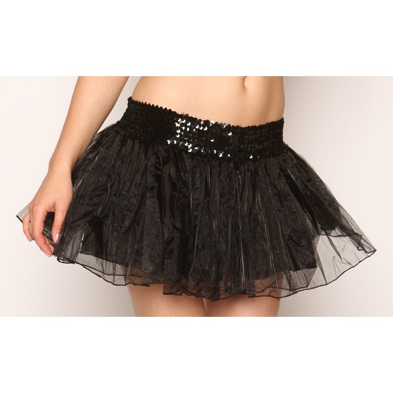 Sequin Petticoat Skirt   Black for the 2022 Costume season.