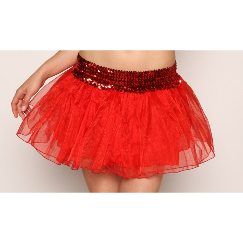 Sequins Petticoat Skirt   Red for the 2022 Costume season.