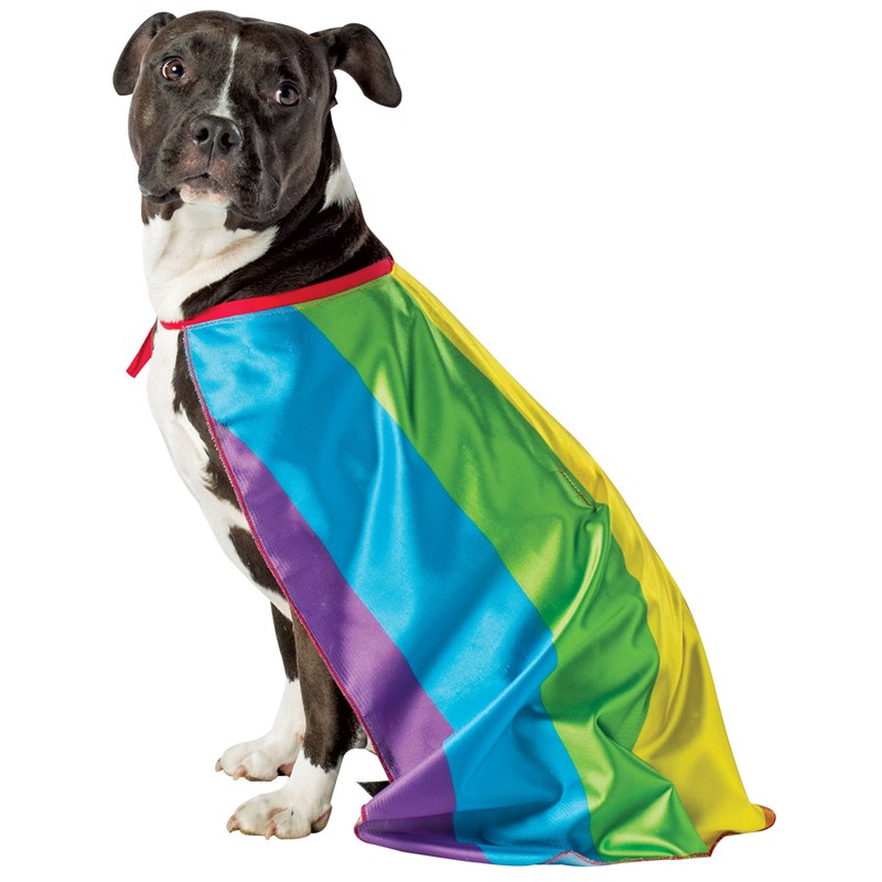 Rainbow Flag Cape Pet Costume for the 2022 Costume season.