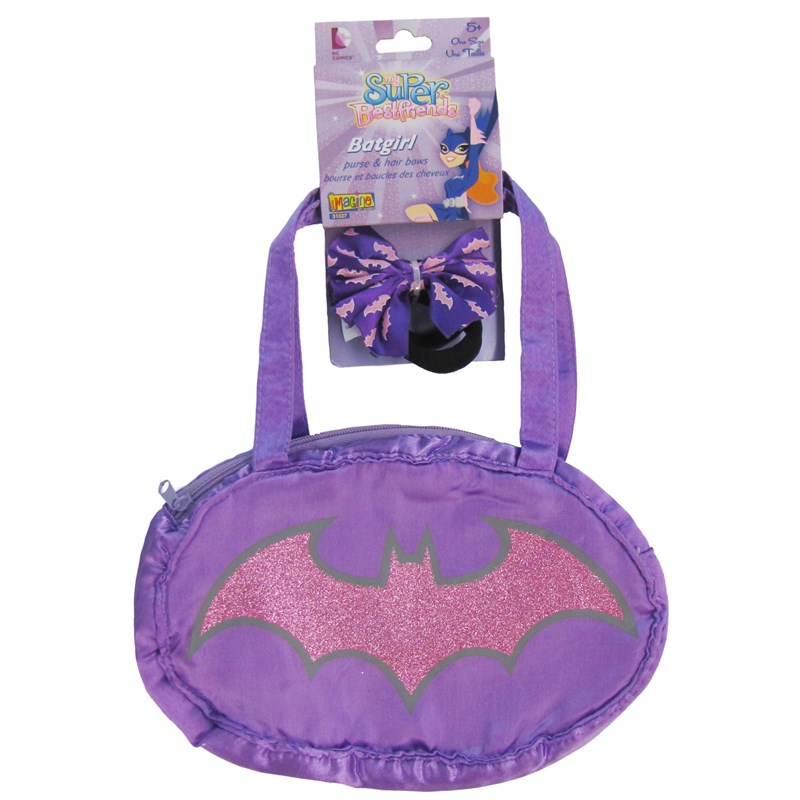 Batgirl Purse Hair Bows Set Child for the 2015 Costume season.
