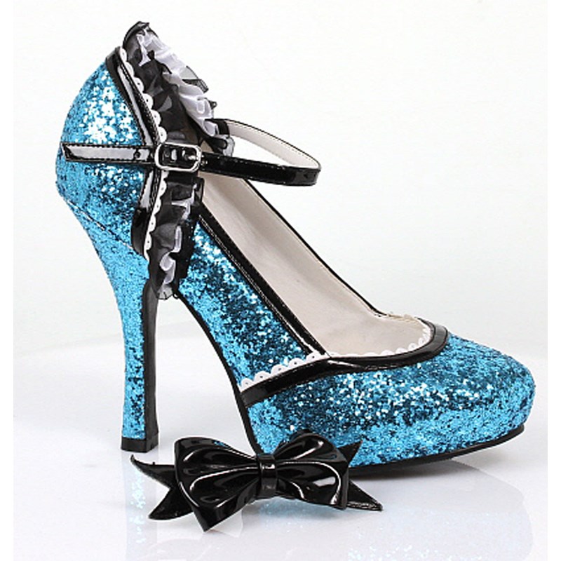 Glitter (Blue) High Heel Adult Shoes for the 2022 Costume season.