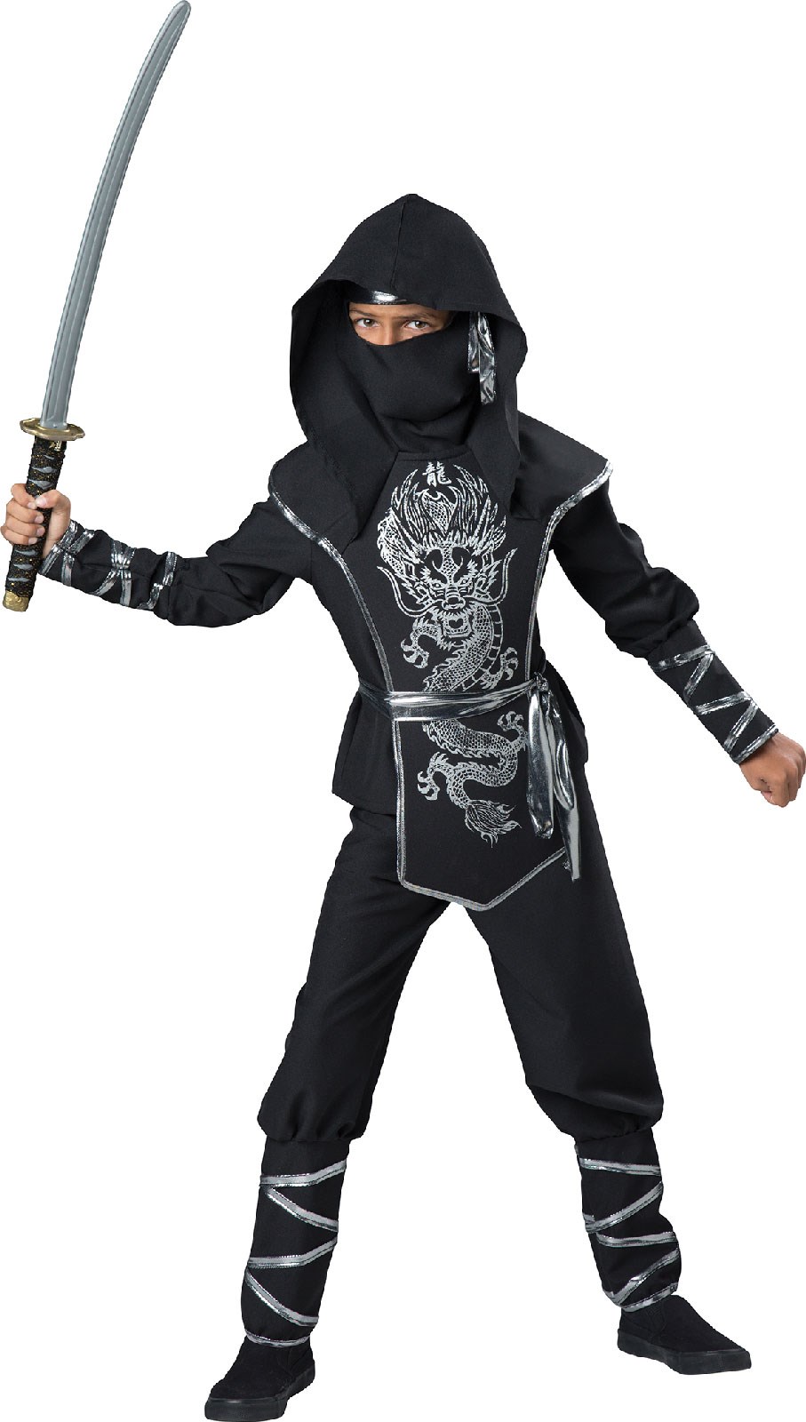 Silver Ninja Boy - Costume For Kids
