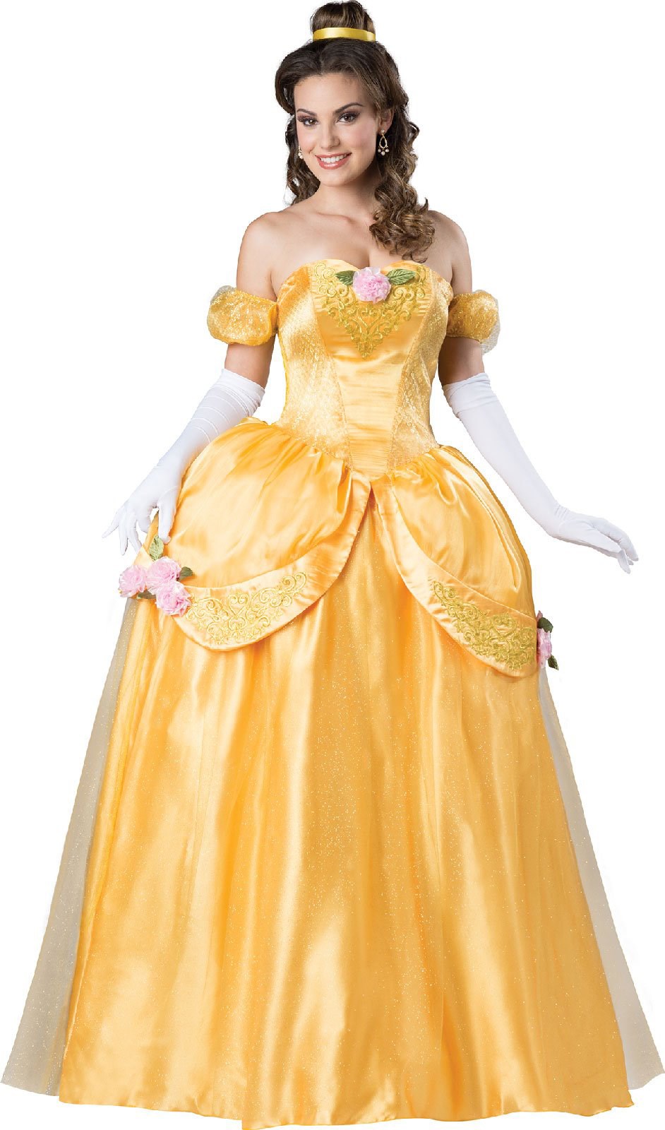 Yellow Fairytale Princess Elite Costume For Adults