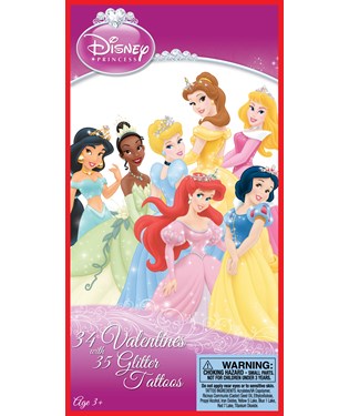 Disney Princess Valentines Day Cards and Tattoos