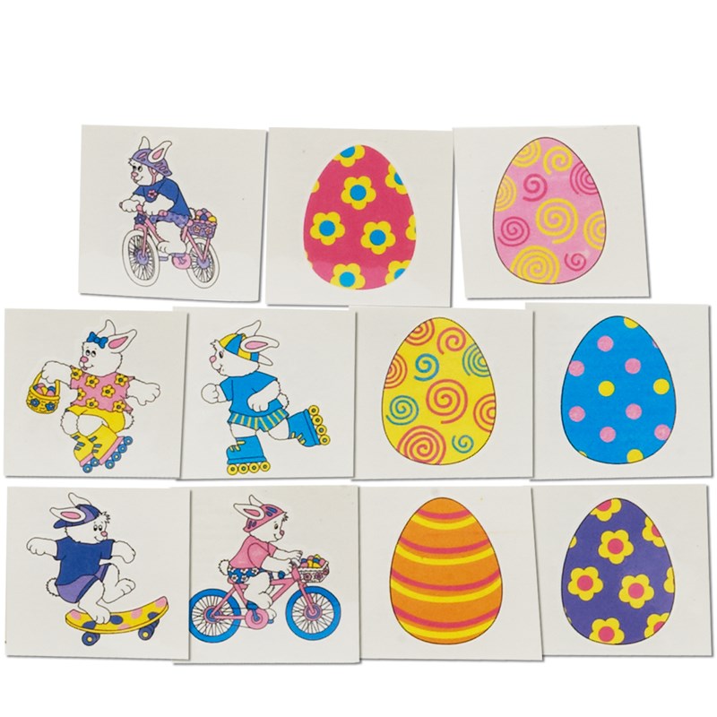 Egg Stream Easter Tattoos (36 count) for the 2022 Costume season.