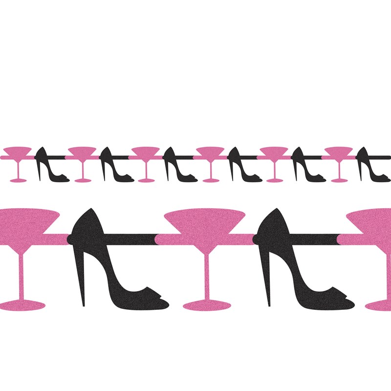 Bachelorette Party   Martini and Heels Jointed Glitter Garland for the 2022 Costume season.